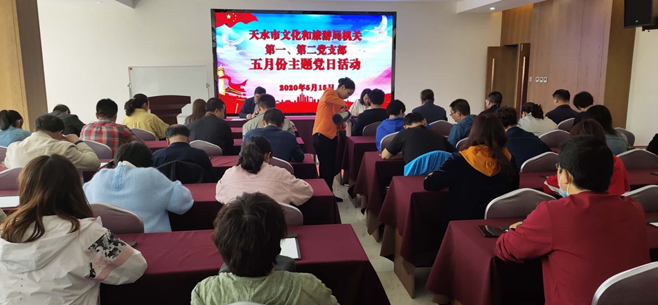 天水市文化和旅游局機(jī)關(guān)第一、第二黨支部開展主題黨日活動