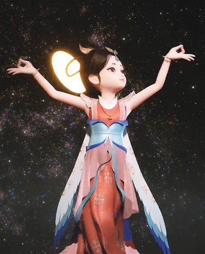 敦煌莫高窟官方虛擬形象“伽瑤”。