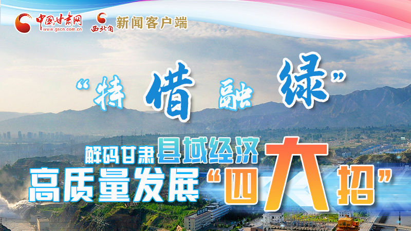 圖解|“特、借、融、綠”解碼甘肅縣域經(jīng)濟(jì)高質(zhì)量發(fā)展“四大招”