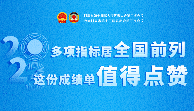 【聚焦2024甘肅兩會】3D海報|多項指標居全國前列！甘肅這份成績單值得點贊