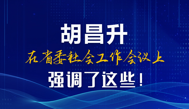 圖解|胡昌升在省委社會工作會議上強(qiáng)調(diào)了這些！